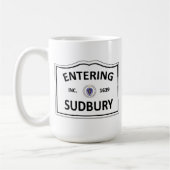 SUDBURYマサチューセッツの故郷の固まりMA Townie コーヒーマグカップ (左)
