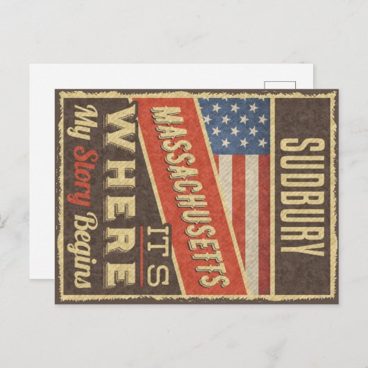 Sudbury Massachusetts ポストカード (正面/裏面)