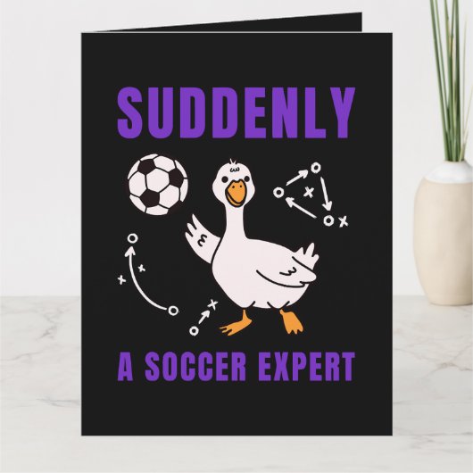 Suddenly a soccer expert サンキューカード (正面)