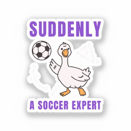 Suddenly a soccer expert シール (正面)