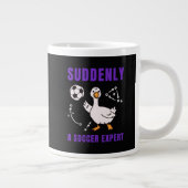 Suddenly a soccer expert ジャンボコーヒーマグカップ (右)