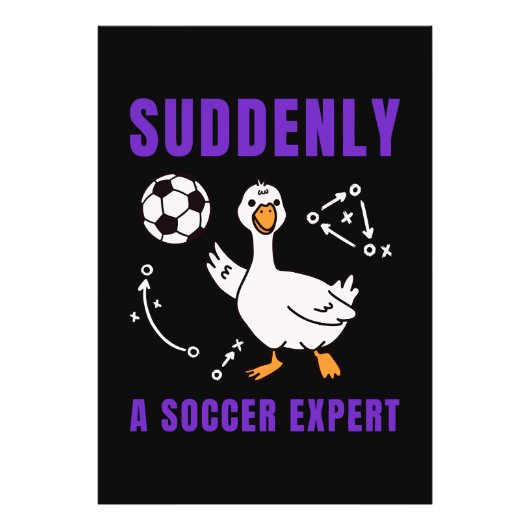 Suddenly a soccer expert フォトプリント            (正面)