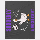 Suddenly a soccer expert フリースブランケット (正面)
