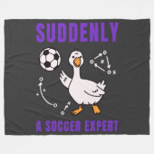 Suddenly a soccer expert フリースブランケット (正面(横))