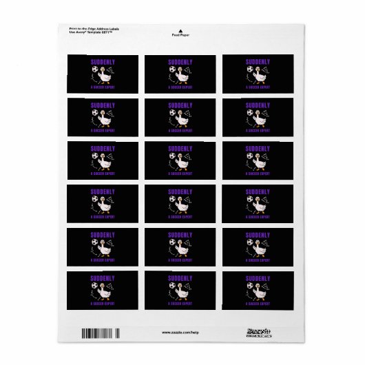 Suddenly a soccer expert ラベル (フルシート)