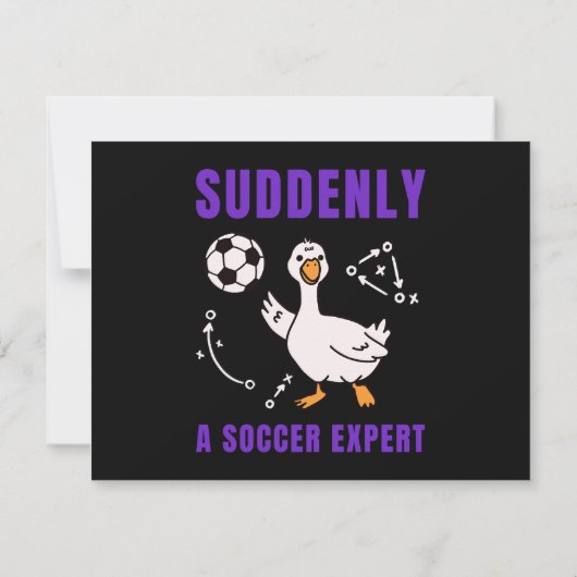 Suddenly a soccer expert 招待状 (裏面)
