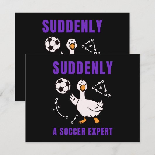 Suddenly a soccer expert 招待状 (正面/裏面)