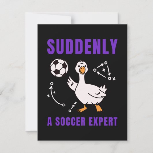 Suddenly a soccer expert 案内状 (正面)