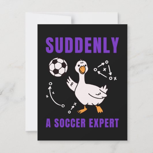Suddenly a soccer expert 案内状 (裏面)
