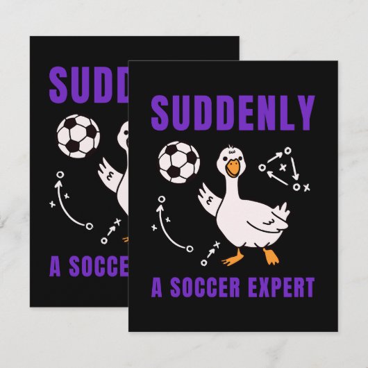 Suddenly a soccer expert 案内状 (正面/裏面)