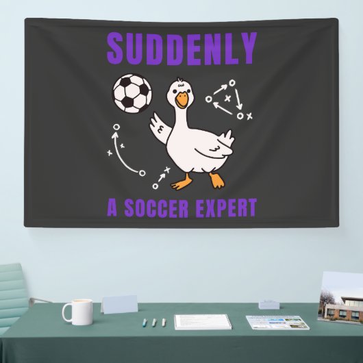 Suddenly a soccer expert 横断幕 (トレードショー)