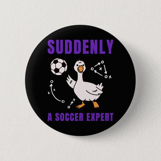 Suddenly a soccer expert 缶バッジ (正面)