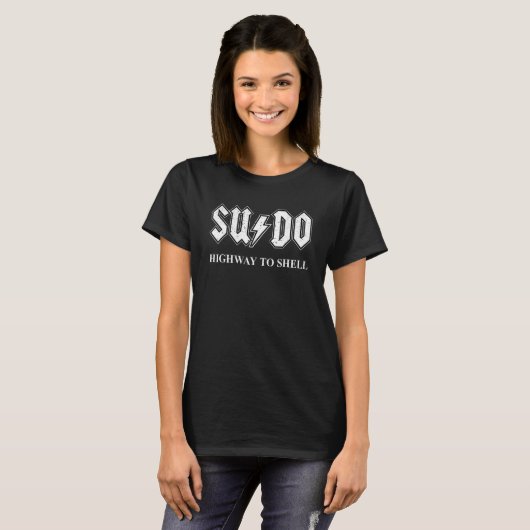 sudo Highway to Shell - Programmer Linux 1 Tシャツ (正面フル)