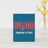 Sudo Highway To Shell - Root User Programmer Codin カード (黄色い花)