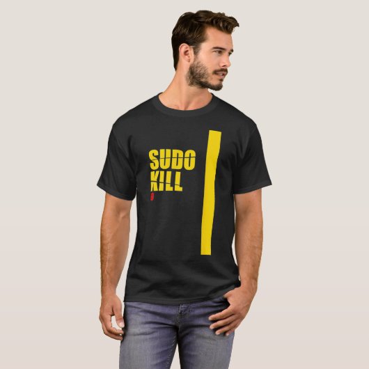 Sudo Kill devops linu ubuntu centos pid computer Tシャツ (正面フル)