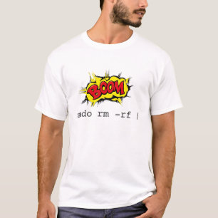 sudo RM RF女性男性へLinuxコマンド Tシャツ