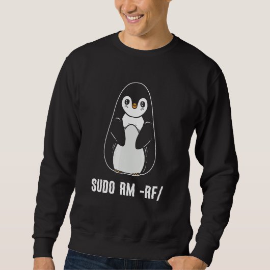 sudo rm rf Linux コンピュータープログラマー スウェットシャツ (正面)