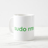 sudo rm - rf - LINUX PUN コーヒーマグカップ (正面左)