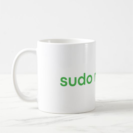 sudo rm - rf - LINUX PUN コーヒーマグカップ (左)