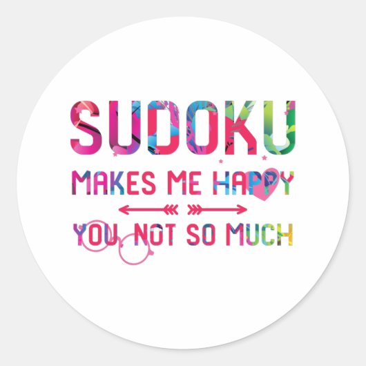 Sudokuあまりゲーム時間を私に幸せにする ラウンドシール (正面)