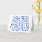 Sudokuの挨拶状 カード (黄色い花)