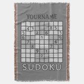 SUDOKUカスタムTHROW毛布 スローブランケット (正面縦)