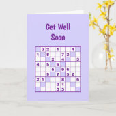Sudokuパズルグッドカード カード (黄色い花)