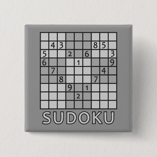 SUDOKUボタン 缶バッジ (正面)