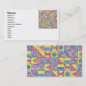 Sudokuワンミニマルモダンリストバウハウスジオメトリアート 名刺 (正面/裏面)