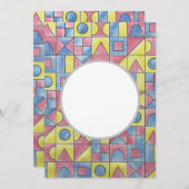 Sudokuワンミニマルモダンリストバウハウスジオメトリアート 招待状 (正面/裏面)