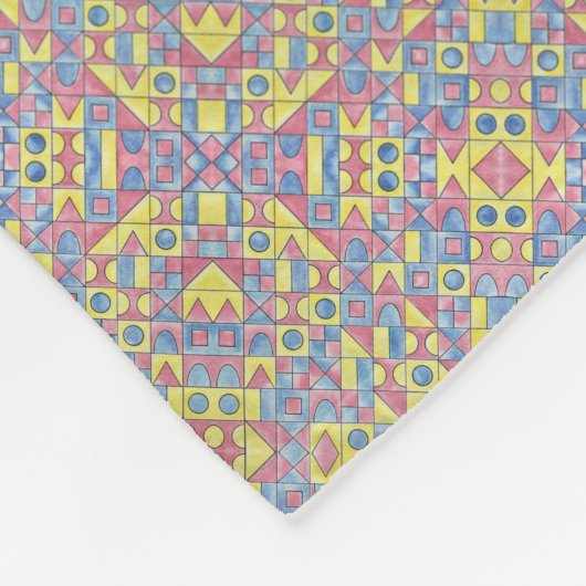 Sudoku One-Bauhaus幾何モダンアート フリースブランケット (角)