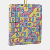 Sudoku One-Bauhaus幾何モダン水彩画 セラミックオーナメント (右)