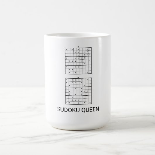 SUDOKU QUEEN FUNNY コーヒーマグカップ (中央)