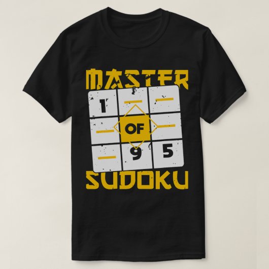 Sudoku Sudoku Championのマスター数学ゲームのジョークSa Tシャツ (デザイン正面)