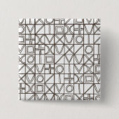 Sudoku Two-Black And White Abstract Art 缶バッジ (正面)