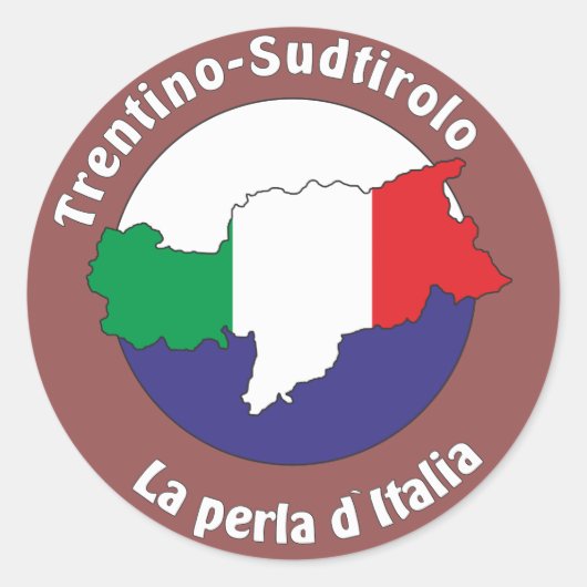 Südtirol – Alto Adige -Italien - Italia Aufkleber ラウンドシール (正面)