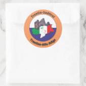 Südtirol – Alto Adige -Italien - Italia Aufkleber ラウンドシール (バッグ)