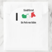 Südtirol – Alto Adige - Italien - Italia Kleber 楕円形シール (バッグ)