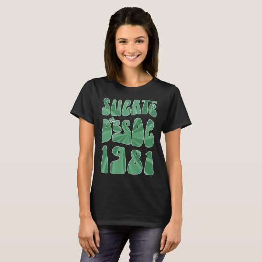 Suerte Desde 1981 42 Años Cumpleaños St Patrick s  Tシャツ (正面フル)