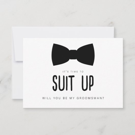 Suet Up Groomsman Proposal Card ノートカード (正面)
