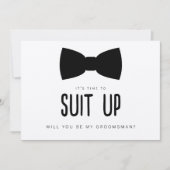 Suet Up Groomsman Proposal Card 招待状 (正面)