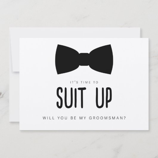 Suet Up Groomsman Proposal Card 招待状 (正面)