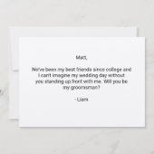 Suet Up Groomsman Proposal Card 招待状 (裏面)