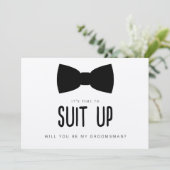 Suet Up Groomsman Proposal Card 招待状 (スタンド正面)