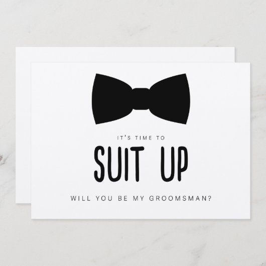 Suet Up Groomsman Proposal Card 招待状 (正面/裏面)