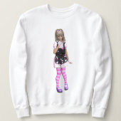 Suéter garota pensando スウェットシャツ (デザイン正面)