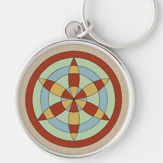 Suffolk Hexafoil (Daisy Wheel) Witch Mark キーホルダー (正面)