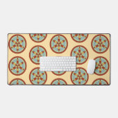 Suffolk Hexafoil (Daisy Wheel) Witch Mark デスクマット (キーボード&マウス)