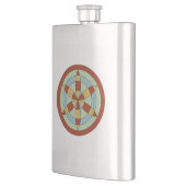 Suffolk Hexafoil (Daisy Wheel) Witch Mark フラスク (左)