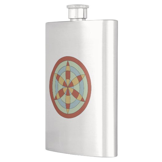 Suffolk Hexafoil (Daisy Wheel) Witch Mark フラスク (左)